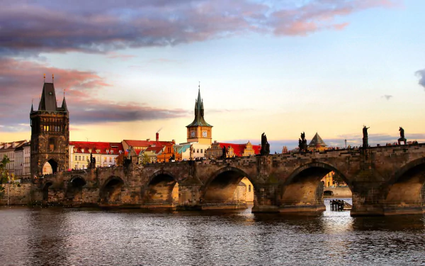 man made Charles Bridge HD Desktop Wallpaper | Background Image