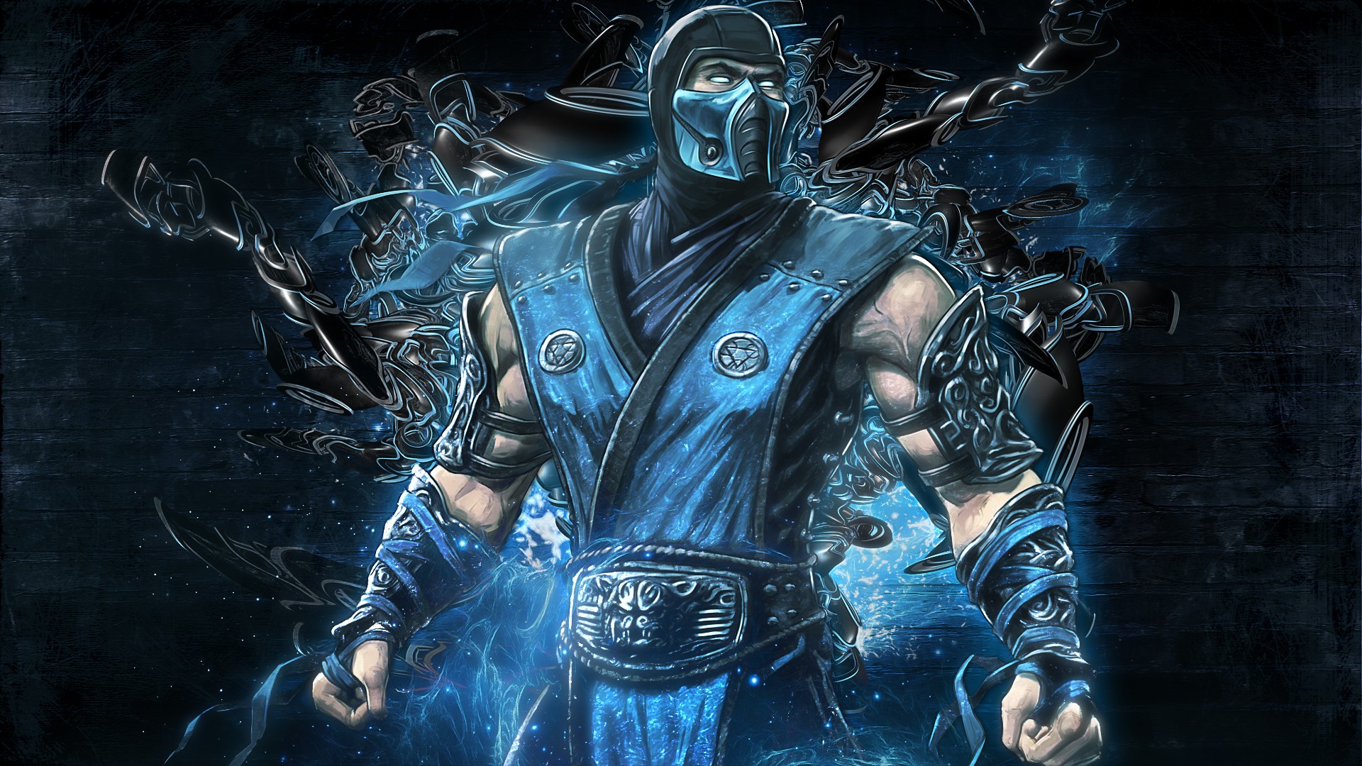 Mortal Kombat Dark Minimal Sub Zero Wallpaper, HD Minimalist 4K