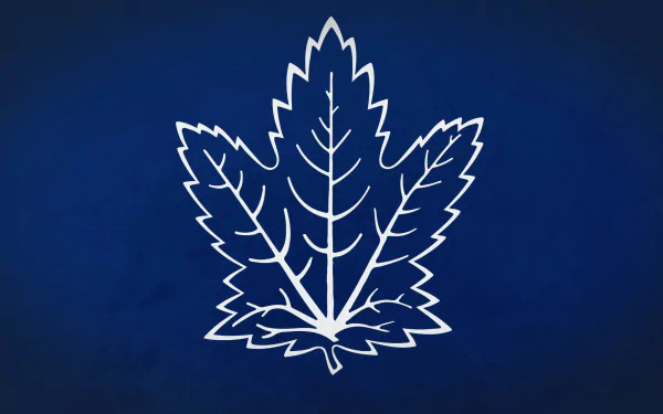 The Toronto Maple Leafs logo featuring a white maple leaf design on a blue background, designed as a high-definition desktop wallpaper for sports fans.