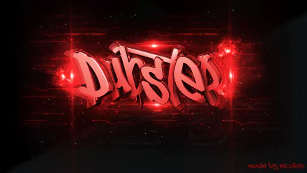A vibrant HD desktop wallpaper featuring bold red graffiti-style text reading Dubstep, set against a dark, dynamic background, capturing the energy of dubstep music.