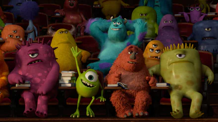 James P. Sullivan Mike Wazowski movie Monsters University HD Desktop Wallpaper | Background Image