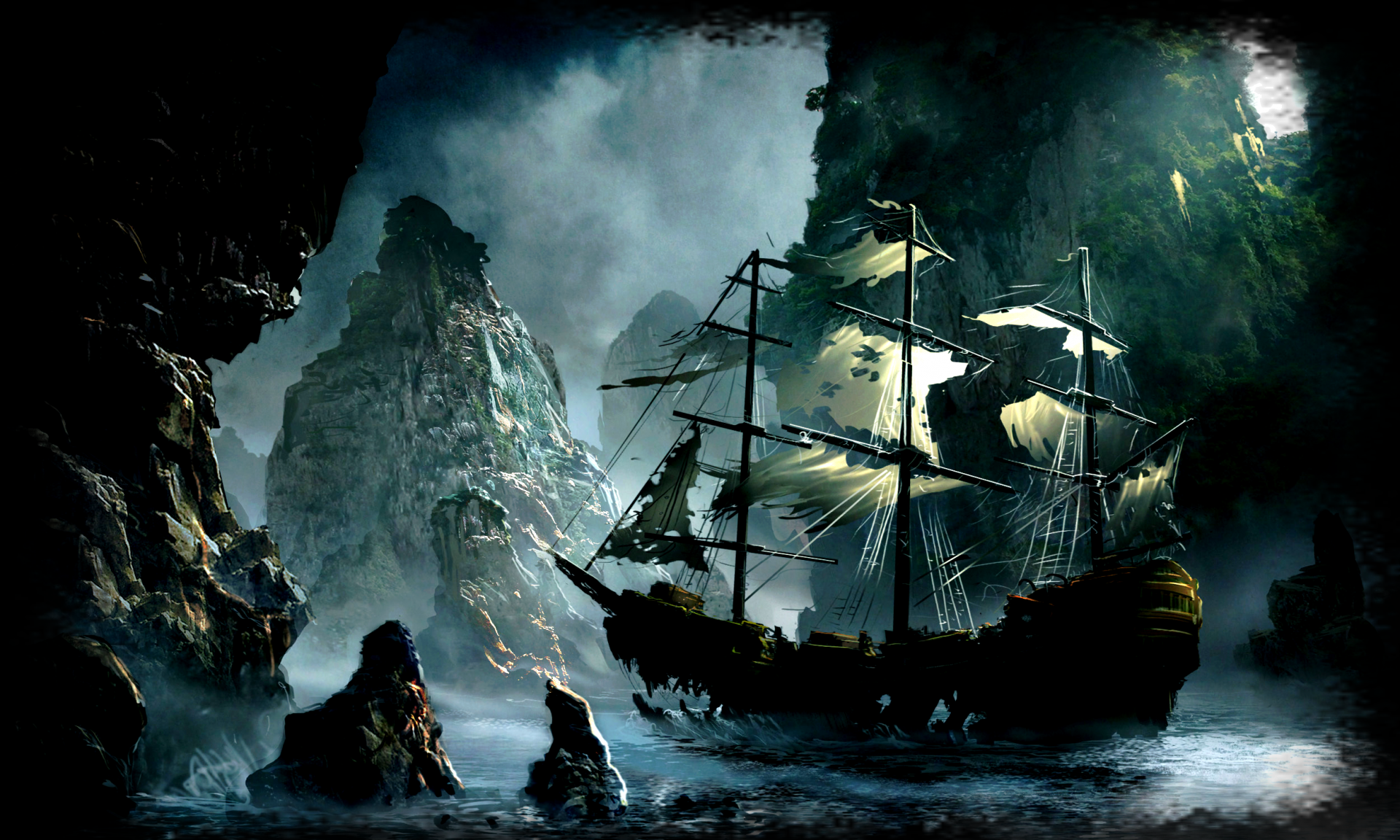 Mystic Sail Fantasy Ship HD Wallpaper   Thumb 1920 419625 