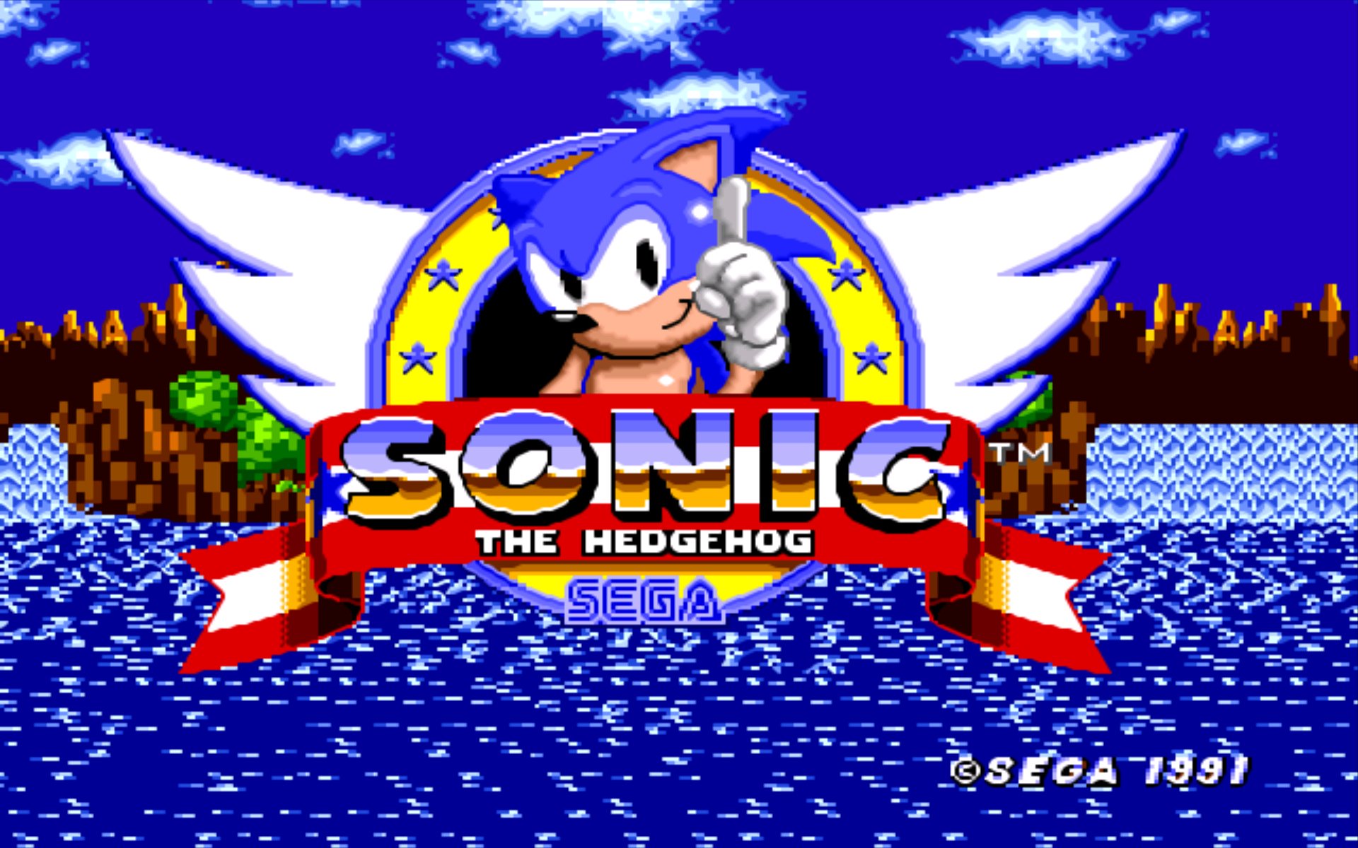 Video Game Sonic the Hedgehog (1991) HD Wallpaper