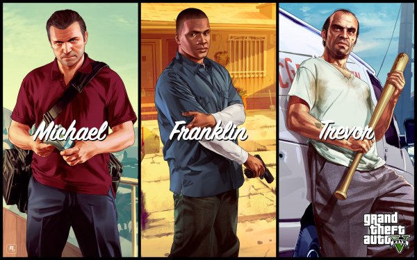 Video Game Grand Theft Auto V Grand Theft Auto Michael De Santa Franklin Clinton Trevor Philips HD Wallpaper | Background Image