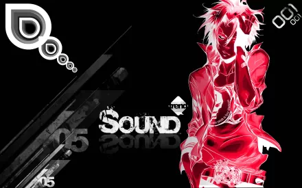 A striking HD wallpaper featuring a red anime character, infused with elements of blood and bold colors, blending themes from Hellsing and Katekyō Hitman Reborn!