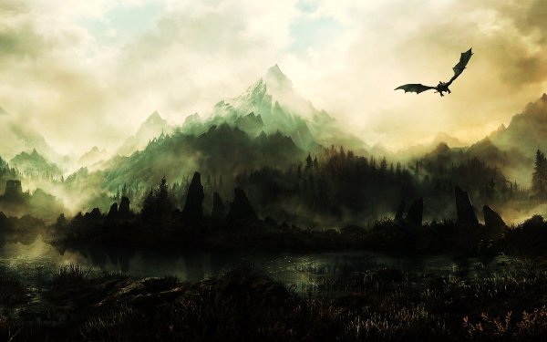 Video Game The Elder Scrolls V: Skyrim The Elder Scrolls Skyrim Fantasy Dragon HD Wallpaper | Background Image