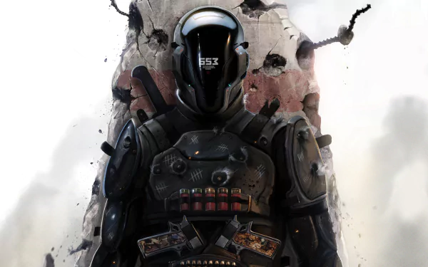 Last Man Standing Sci Fi warrior HD Desktop Wallpaper | Background Image
