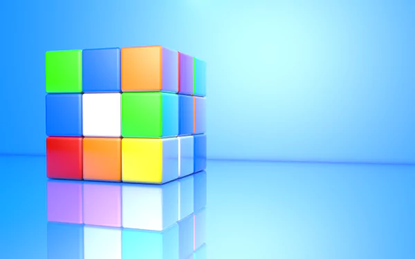 Colorful Rubik's Cube | 4K Ultra HD Wallpaper by QuantumCurator