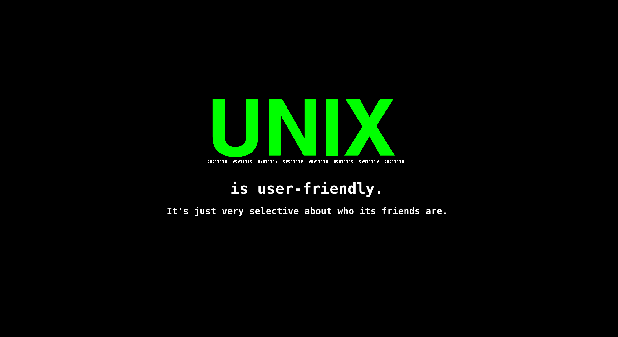 BSD Unix is User FriendlyIt's Just Very Selective of It's Friends |  Sticker