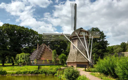 man made windmill HD Desktop Wallpaper | Background Image