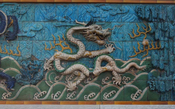 man made nine-dragon wall HD Desktop Wallpaper | Background Image