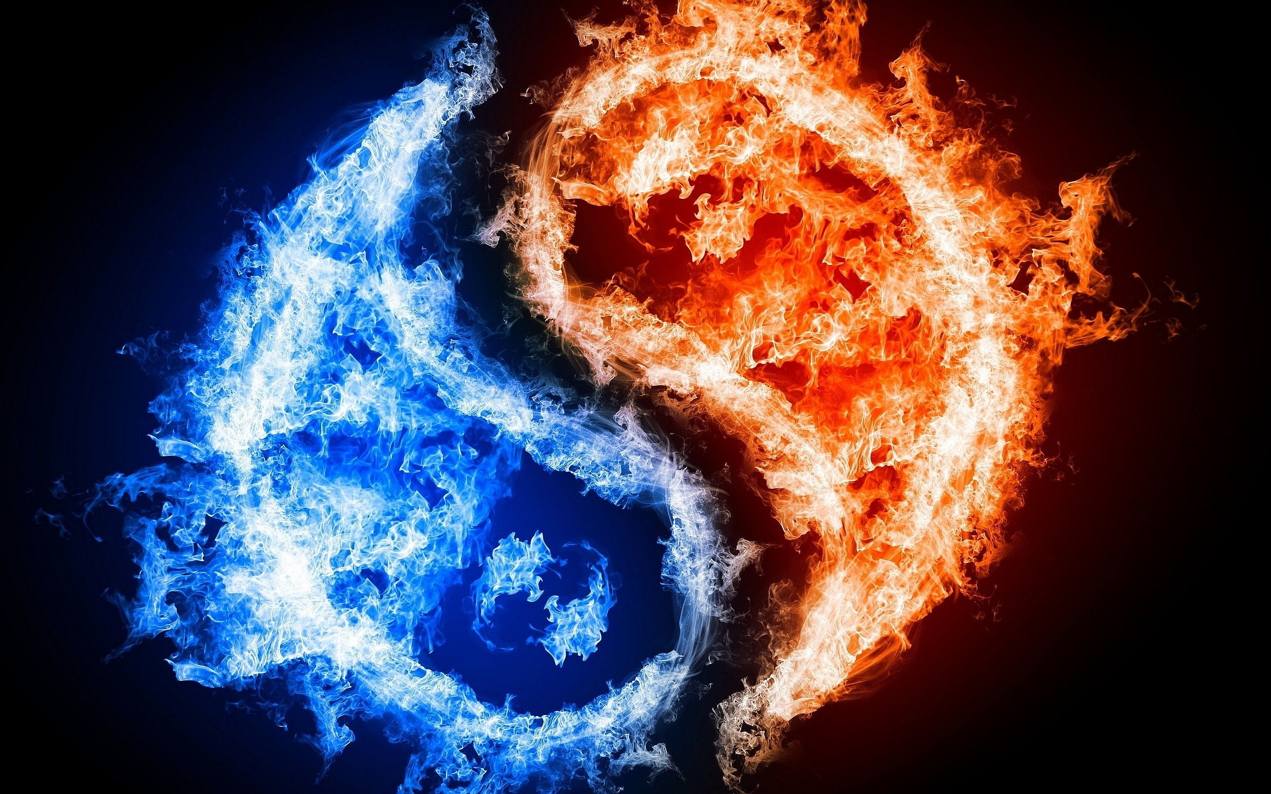 Dynamic Yin & Yang HD Wallpaper