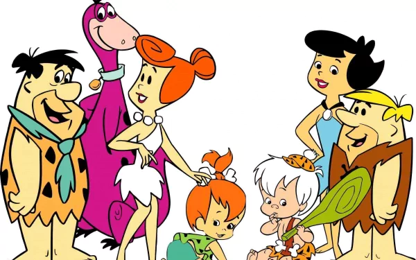The Flintstones themed HD desktop wallpaper featuring characters from the classic TV show.