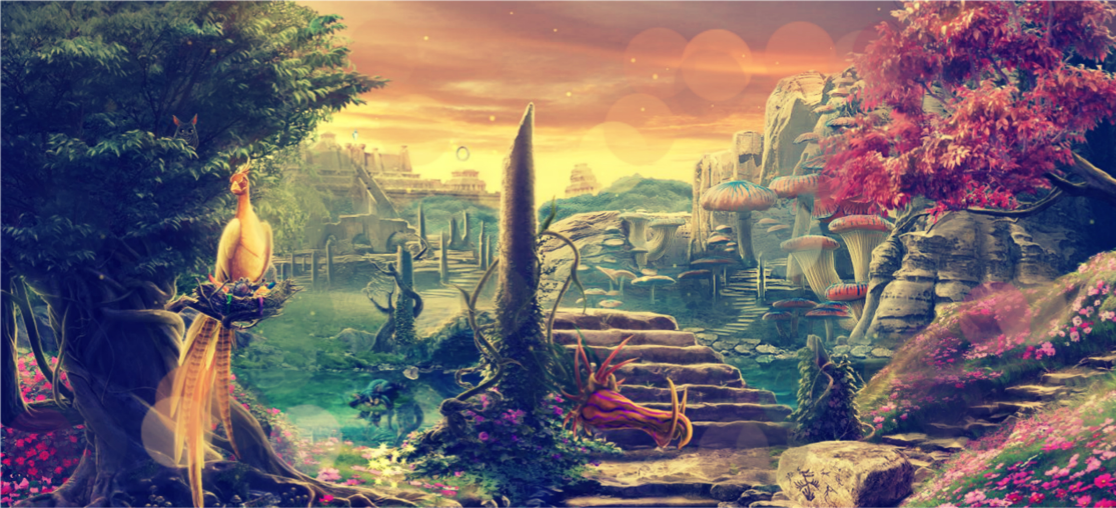 Enchanting Fantasy Landscape HD Wallpaper by step.o.metal