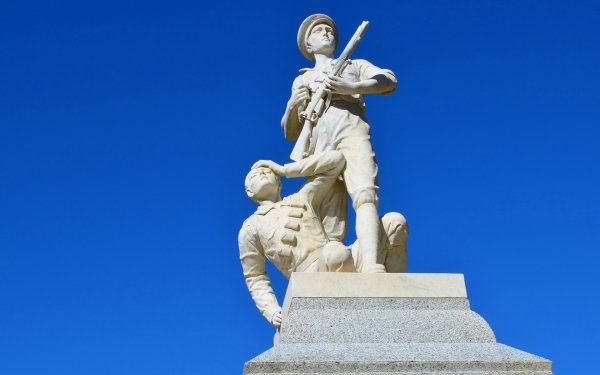 Military Memorial Statue War Memorial Gallipoli Blue HD Wallpaper | Background Image