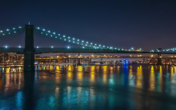 man made Brooklyn Bridge HD Desktop Wallpaper | Background Image