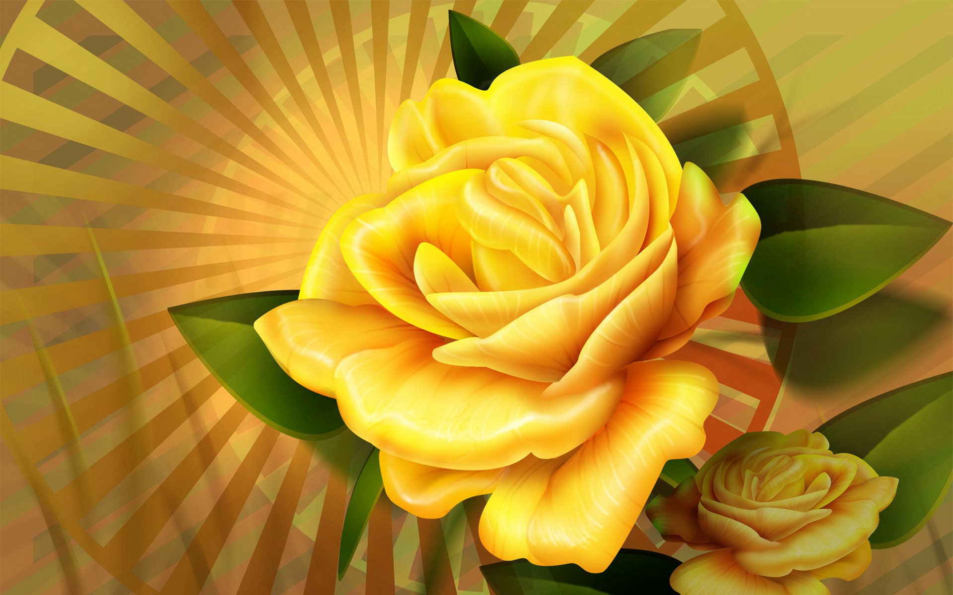 Radiant Yellow Rose: A Stunning Nature HD Wallpaper