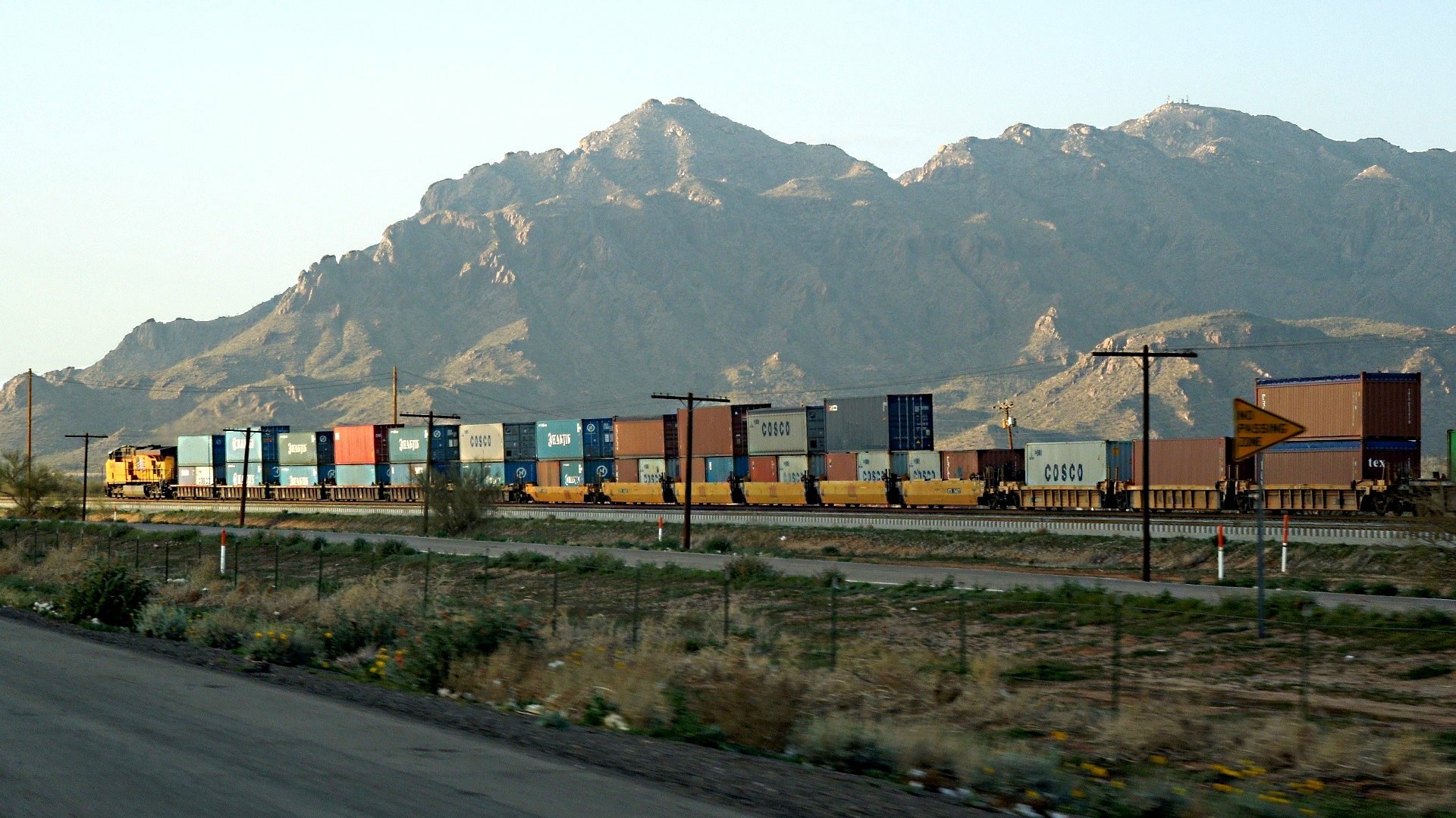 Desert Freight Express — HD Train Wallpaper | 1920x1080 | Wallpaper Abyss