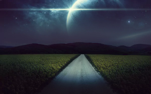 Sci Fi planet rise HD Desktop Wallpaper | Background Image