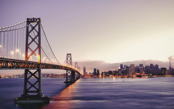 Bay Bridge man made San Francisco HD Desktop Wallpaper | Background Image