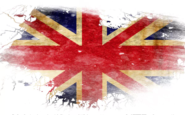 HD desktop wallpaper featuring a textured and distressed Union Jack design, showcasing vibrant red, white, and blue colors against a subtle background.