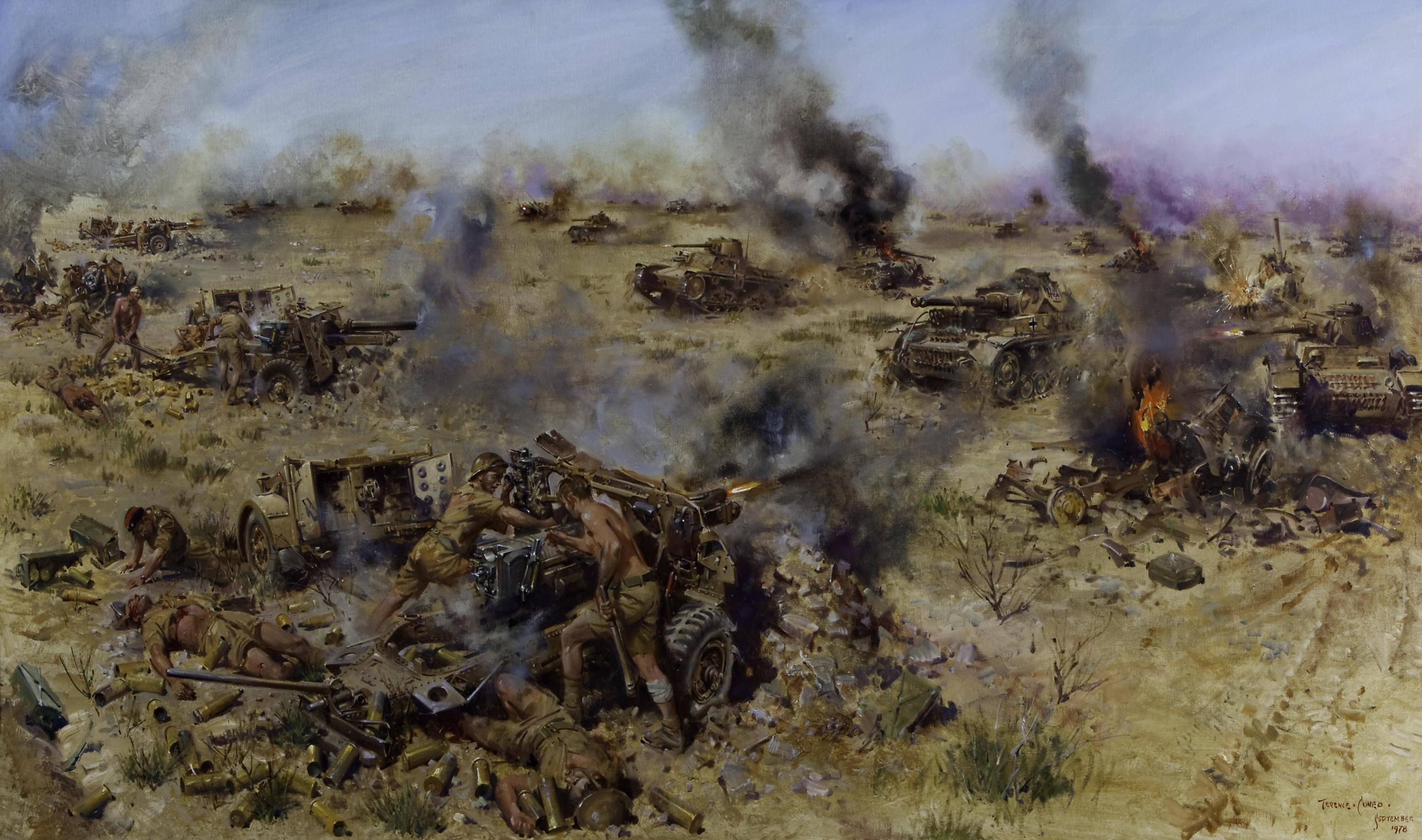 Battle Of Gazala by Terence Cuneo