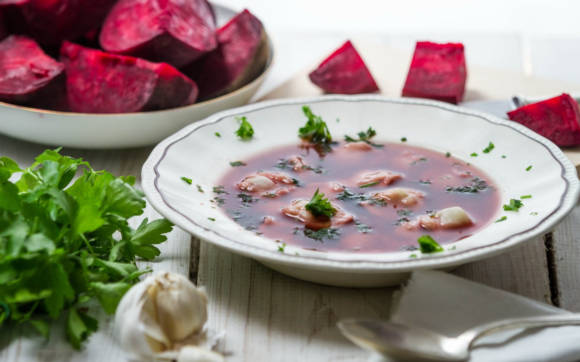Hearty Beet Soup Delight HD Wallpaper