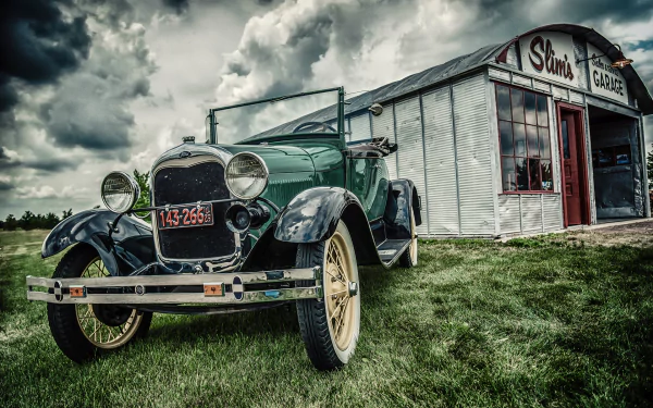 vintage car vehicle 1929 Ford Convertible HD Desktop Wallpaper | Background Image