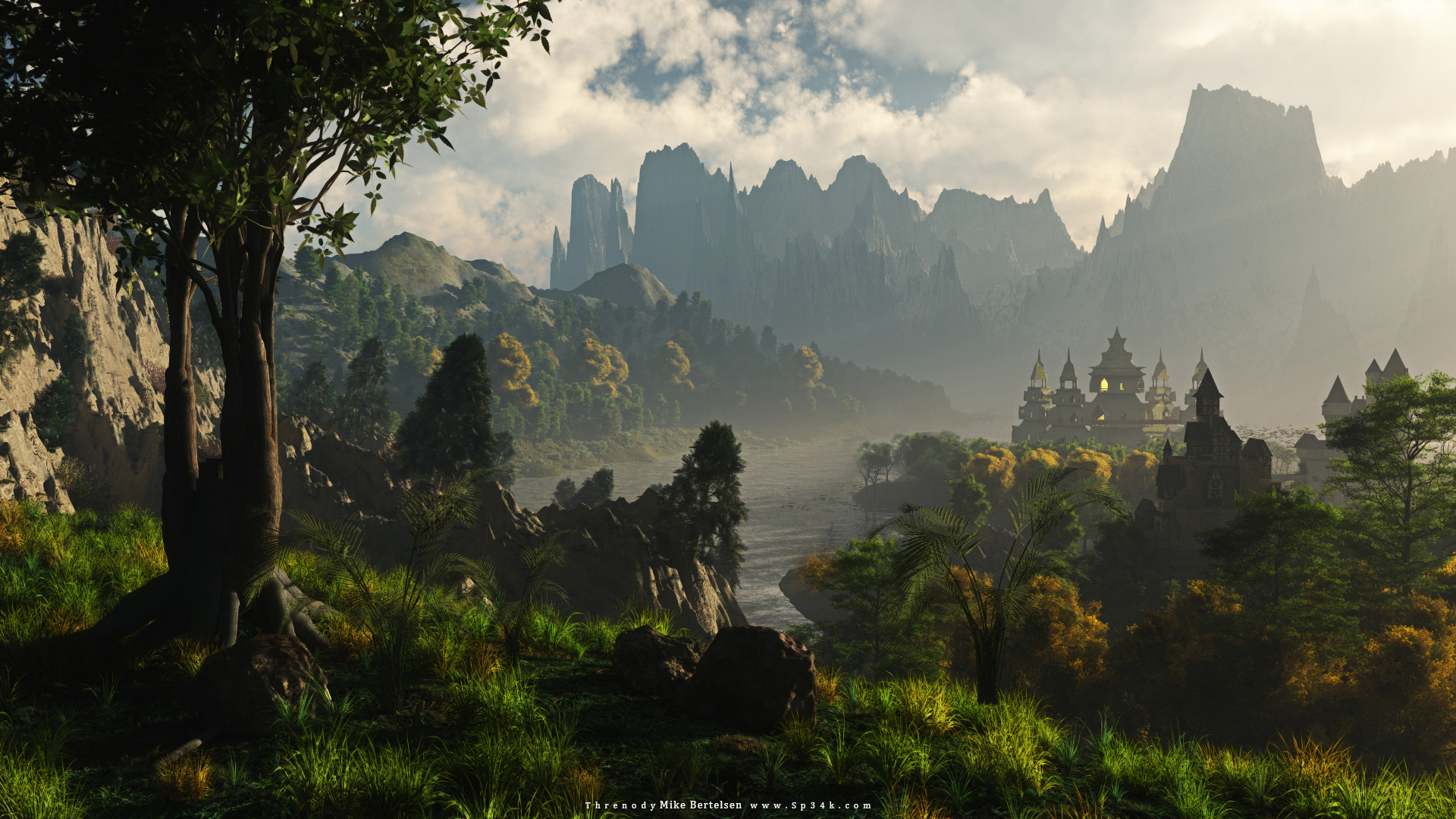 Fantasy Landscape HD Wallpaper by Mike Bertelsen