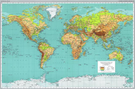 A detailed world map showcasing geographical features and regions, designed as a 4K Ultra HD PC desktop wallpaper and background. Bright colors highlight various landscapes and terrains.