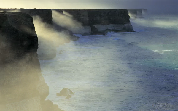 A stunning HD wallpaper of the Nullarbor Coast, showcasing breathtaking natural beauty and serene coastal scenery.