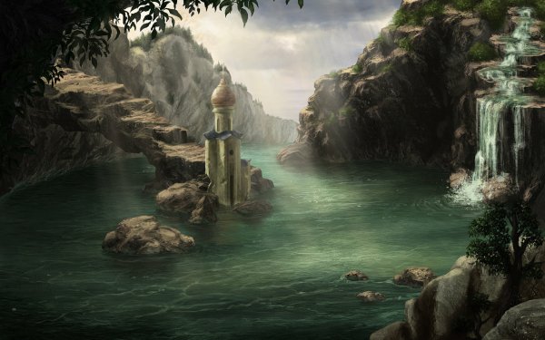 Fantasy Landscape River HD Wallpaper | Background Image