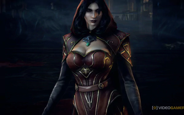 HD PC desktop wallpaper featuring Carmilla from the video game Castlevania: Lords of Shadow 2, showcasing her dark and enigmatic presence.