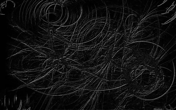 Abstract black background adorned with grey spider web patterns, capturing a spooky Halloween essence. Designed as a high-definition PC desktop wallpaper.