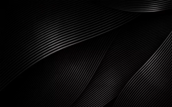 Abstract black wallpaper featuring smooth, wavy lines and subtle textures, creating a sleek and modern backdrop for PC desktops.