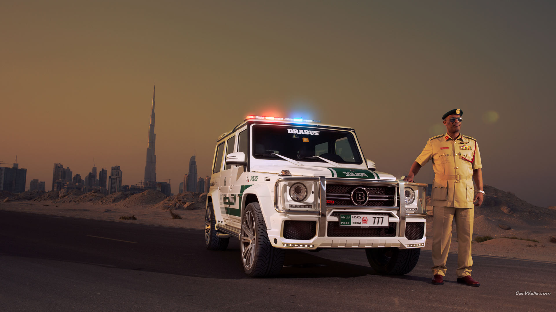 Vehicles 2013 Brabus B63S 700 Widestar Dubai Police Edition HD Wallpaper | Background Image