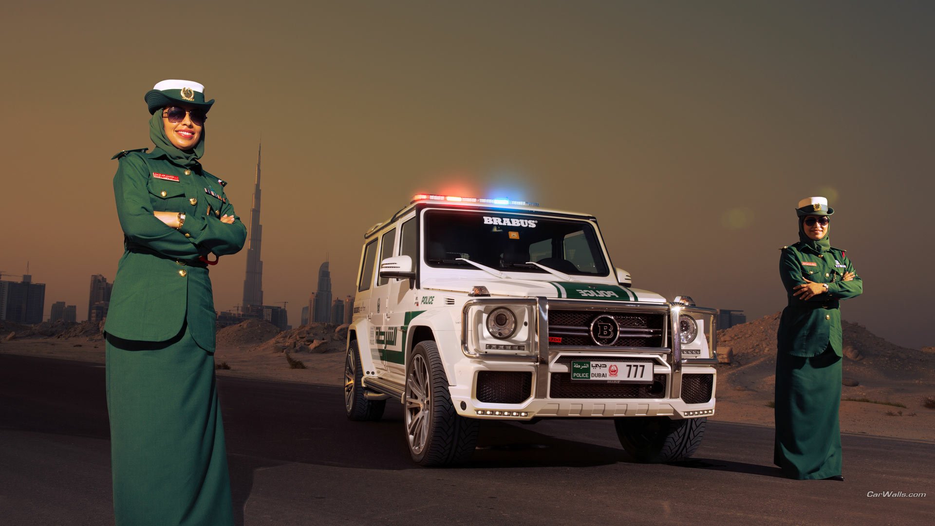 Download Vehicle 2013 Brabus B63S 700 Widestar Dubai Police Edition HD Wallpaper