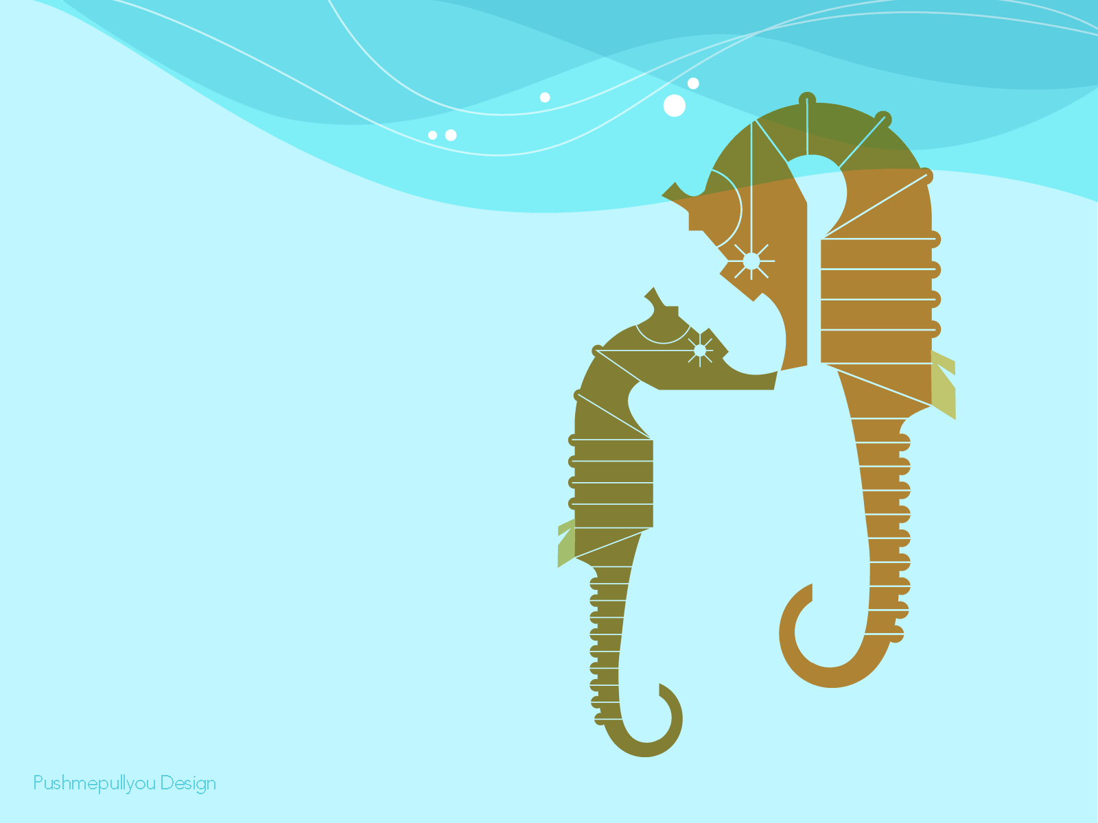 Artistic Seahorse Wallpaper