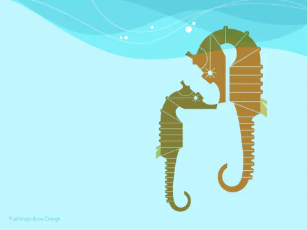 artistic seahorse HD Desktop Wallpaper | Background Image