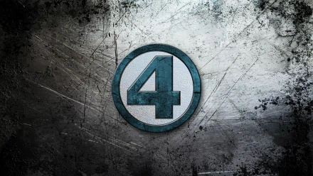 4K Ultra HD desktop wallpaper featuring the iconic Fantastic Four comic logo, set against a textured, grunge-style background.