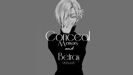A striking HD desktop wallpaper featuring Annie Leonhart from Attack on Titan, showcasing a contemplative pose with text that reads, Conceal Memory and Betray.