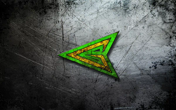 4K Ultra HD DC Comics Green Arrow logo with a textured, grungy metal background, designed as a striking comic-themed PC desktop wallpaper.