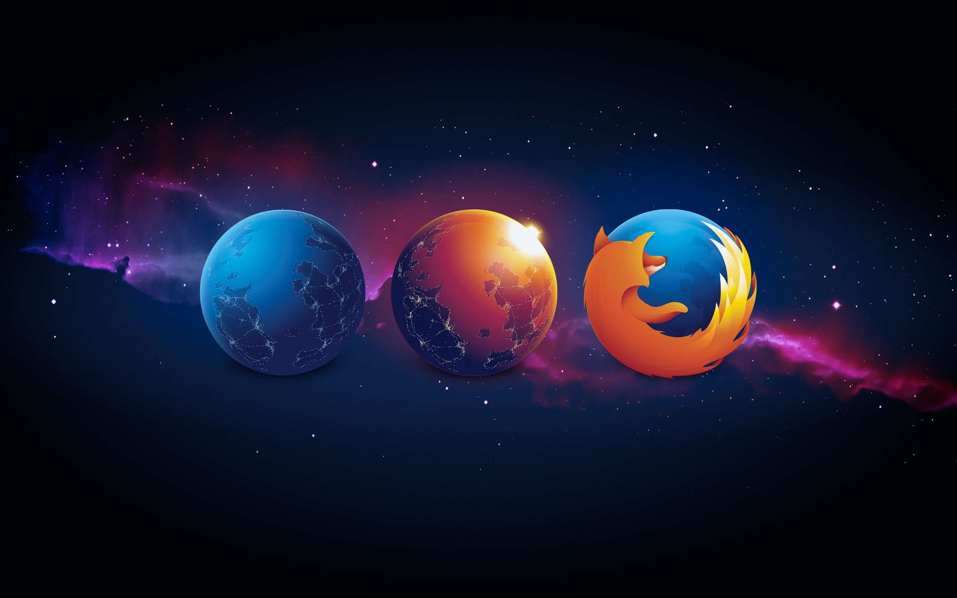 place mozilla firefox logo on desktop