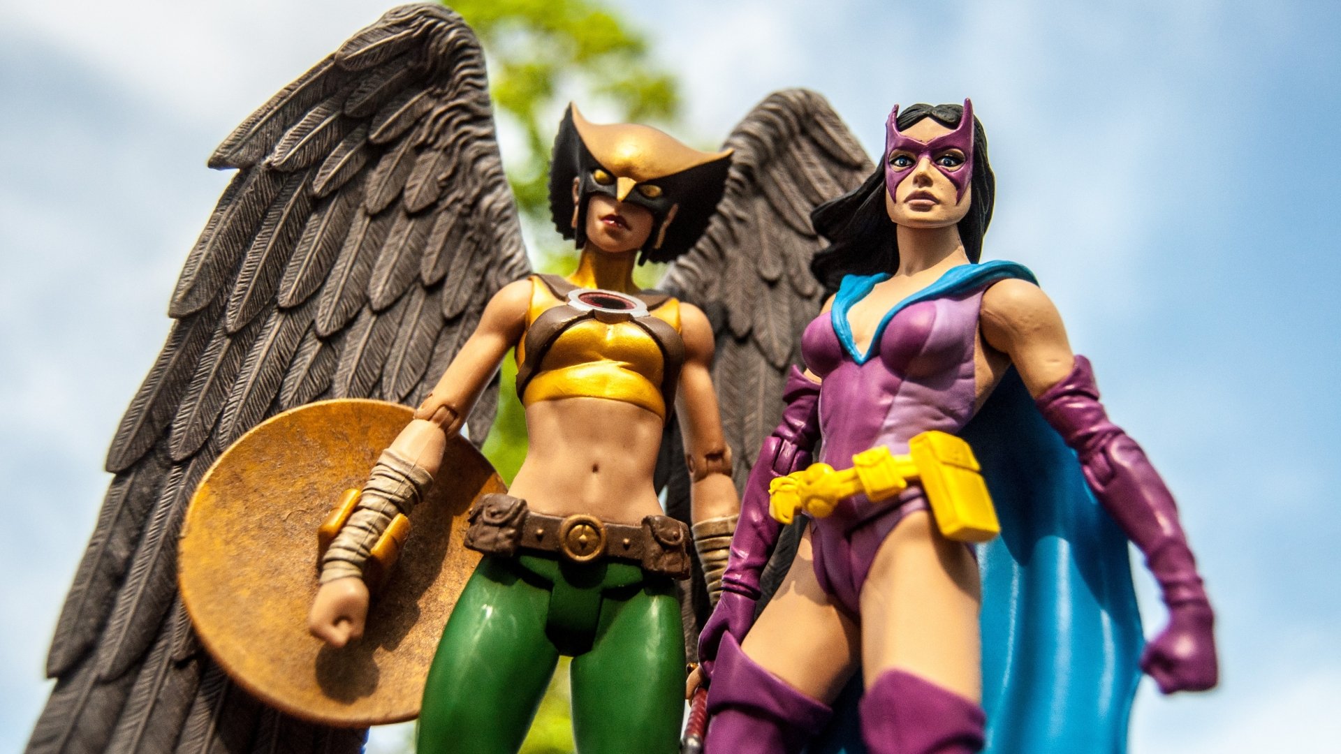 Download Shiera Sanders Huntress (DC Comics) Hawkgirl (DC Comics) Comic Collage 4k Ultra HD Wallpaper