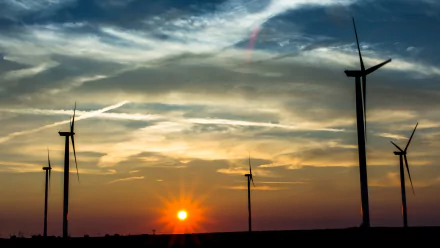 man made wind turbine HD Desktop Wallpaper | Background Image