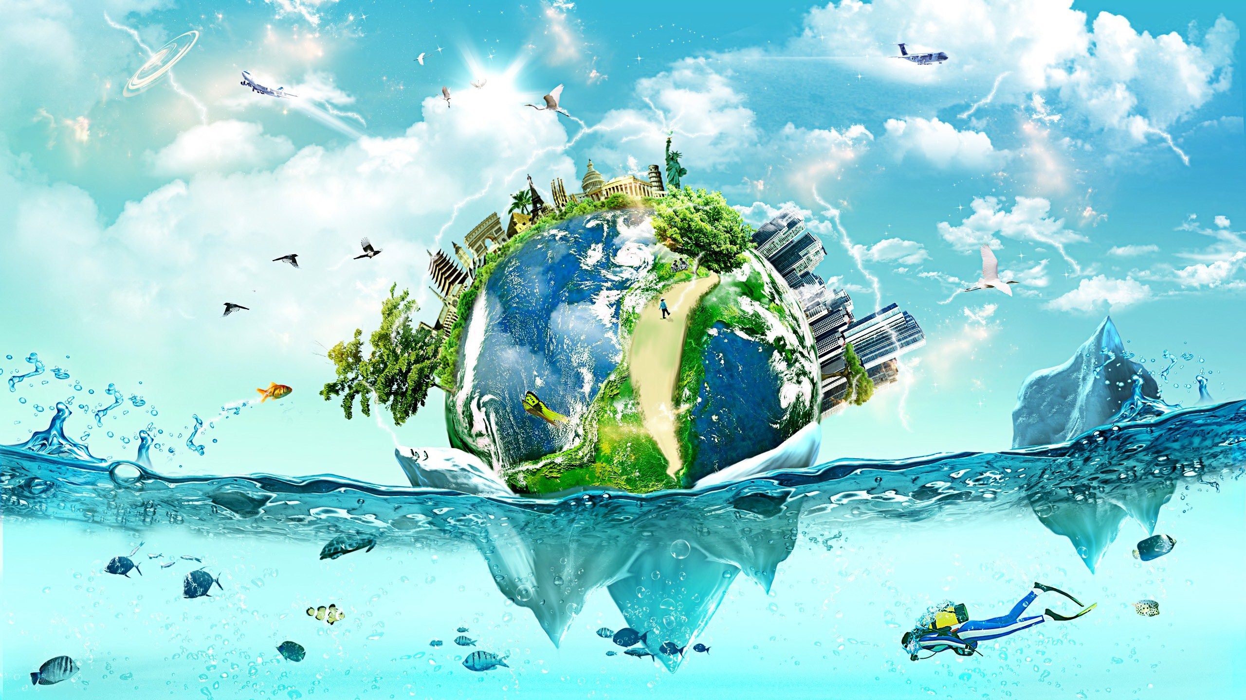 earth Full HD Wallpaper and Background | 2560x1440 | ID:469418