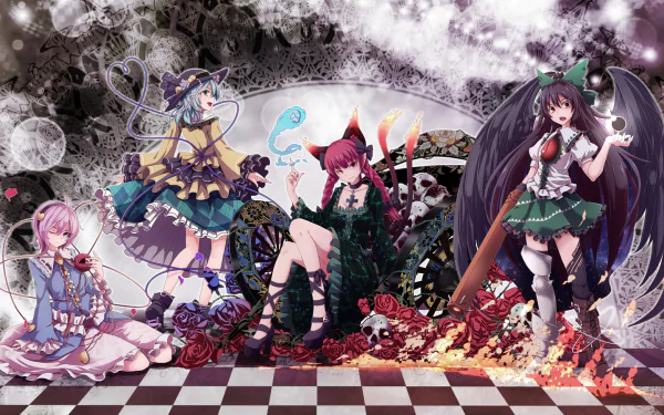 Koishi Komeiji Rin Kaenbyou Satori Komeiji Utsuho Reiuji Anime Touhou HD Desktop Wallpaper | Background Image