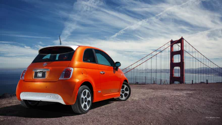 vehicle Fiat 500e HD Desktop Wallpaper | Background Image