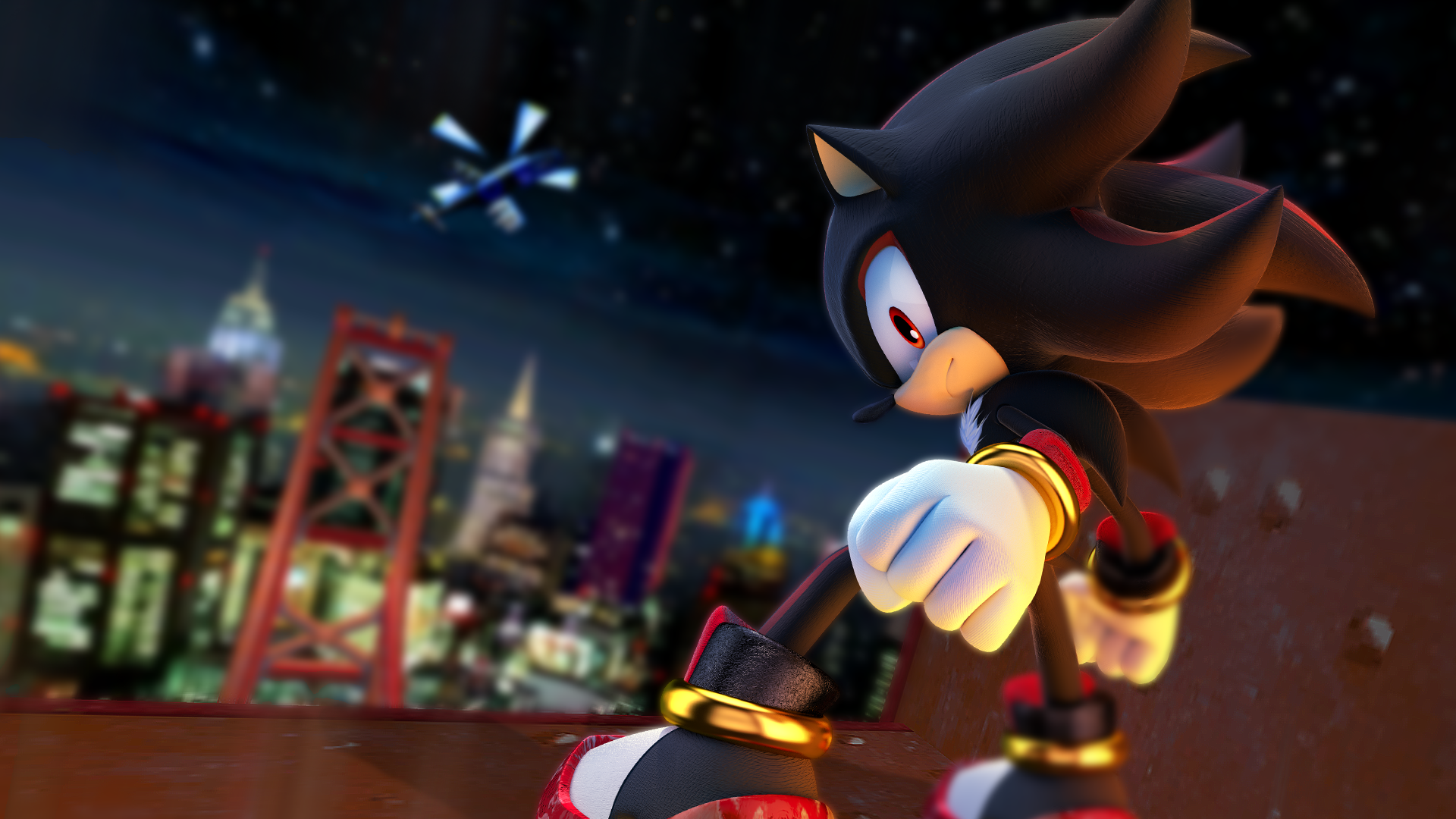 Shadow the Hedgehog: Night City HD Wallpaper