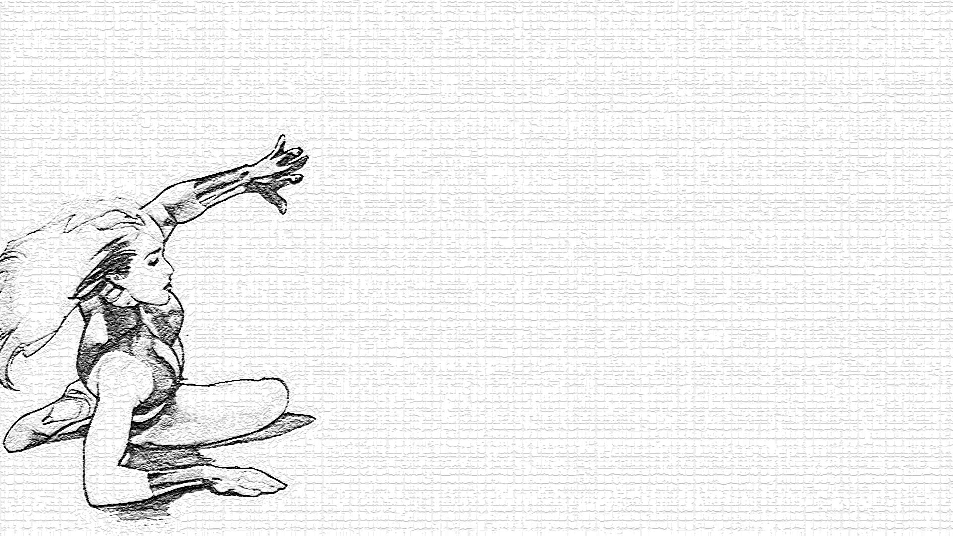 Black-and-white comic-style HD desktop wallpaper featuring Donna Troy in a dynamic pose against a textured background.